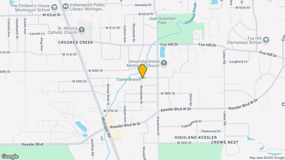5843 Woodside Dr Map and Location Details