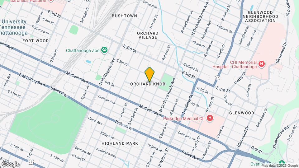 218 N Hickory St Map and Location Details