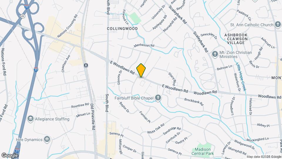 612 E Woodlawn Rd Mapa y Detalles de la Ubicación