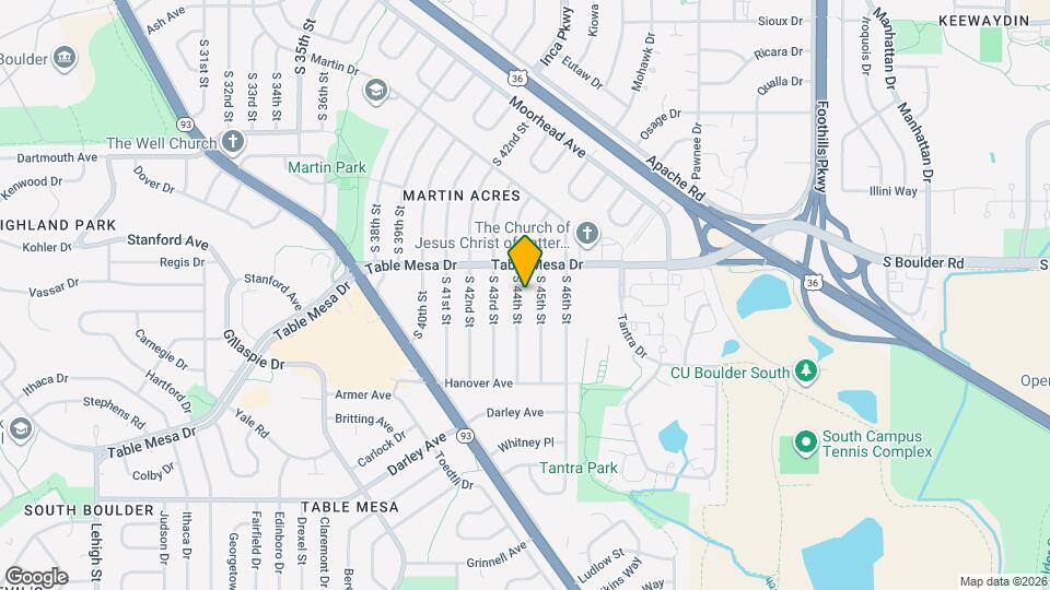 550 S 44th St Map and Location Details