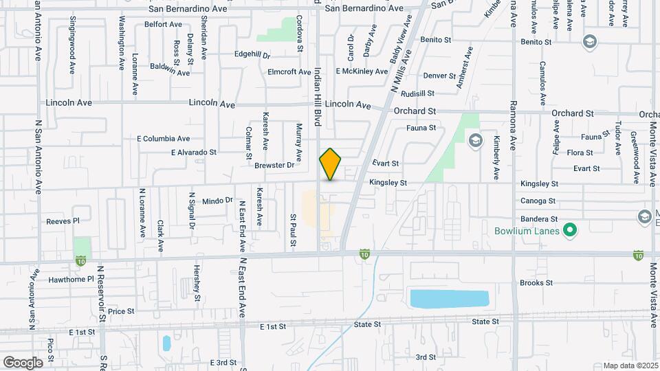 1626 Kingsley Ave Map and Location Details