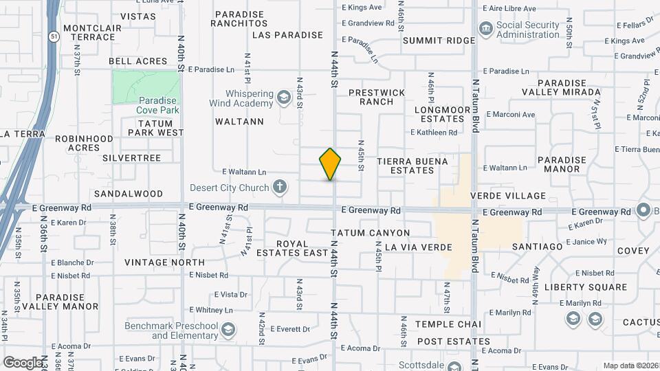 4341 E Betty Elyse Ln Map and Location Details