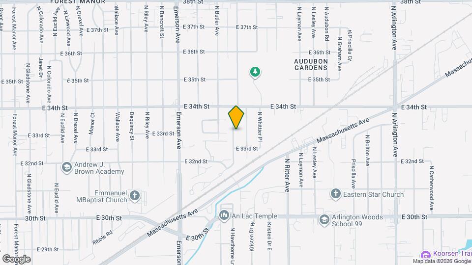 3319 N Hawthorne Ln Map and Location Details