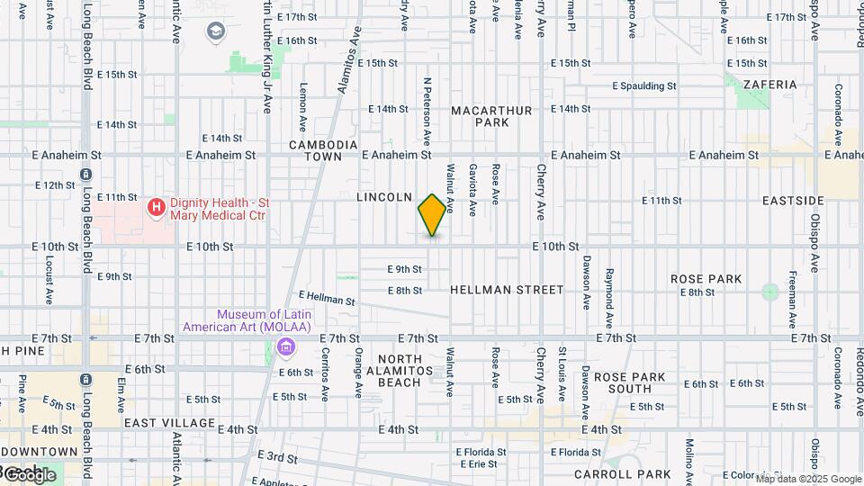 1505 E 10th St Map and Location Details