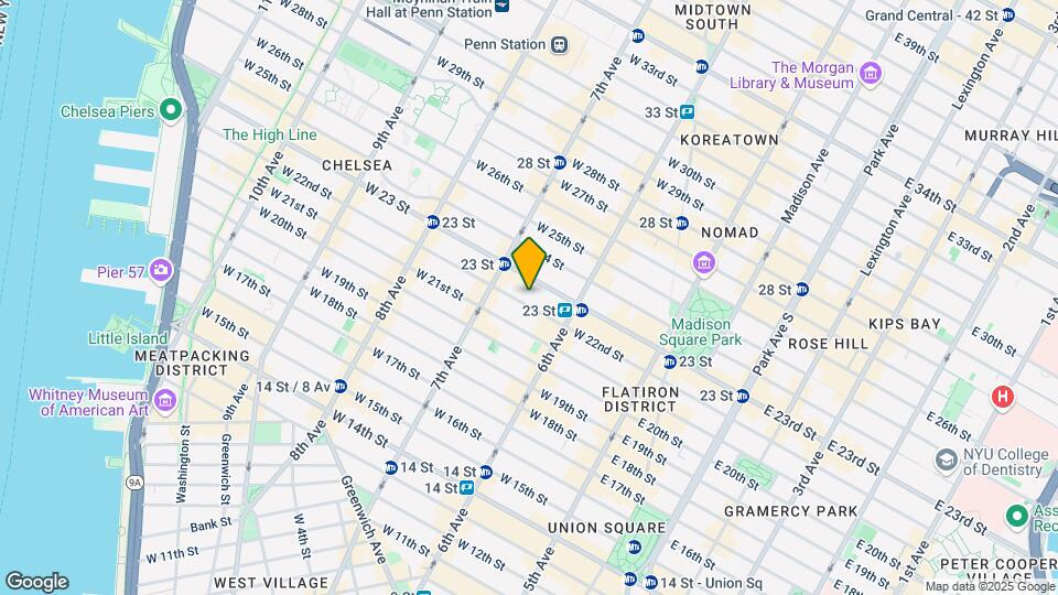 133 W 22nd St Map and Location Details