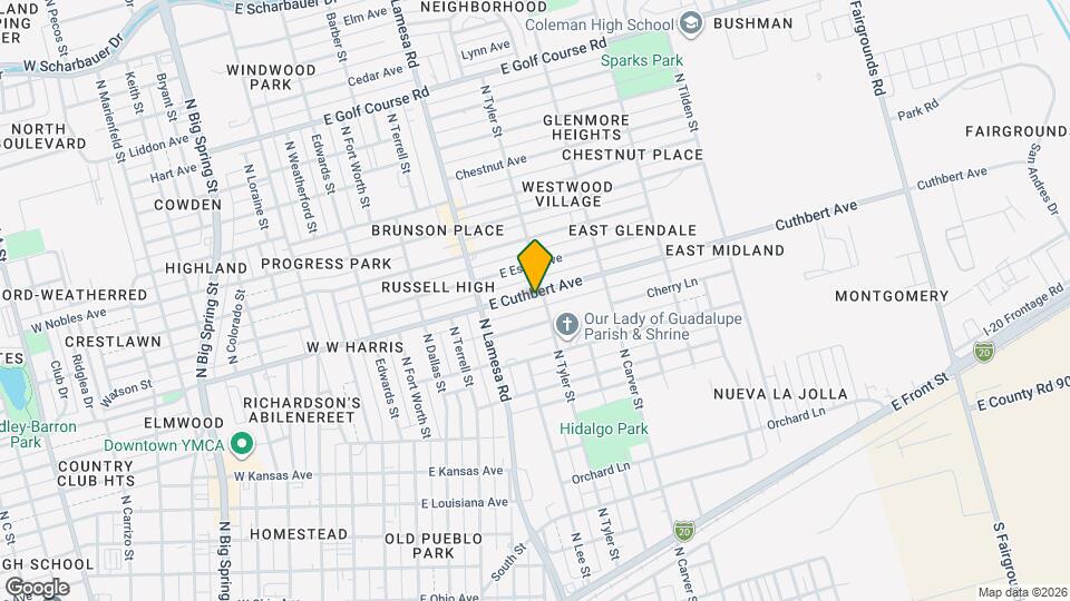 1120 E Cuthbert Ave Map and Location Details