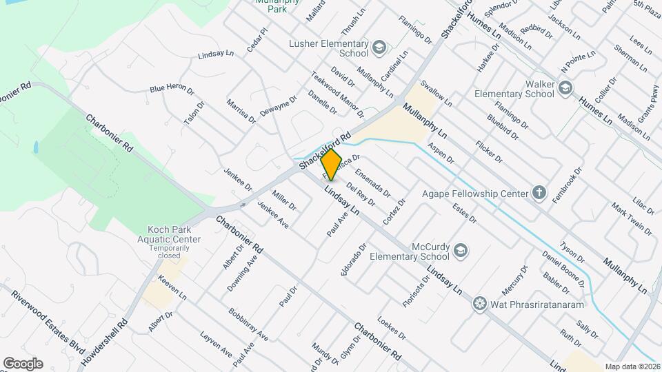 1415 Lindsay Ln Map and Location Details