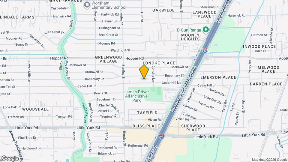 3531 Cedar Hill Ln Map and Location Details