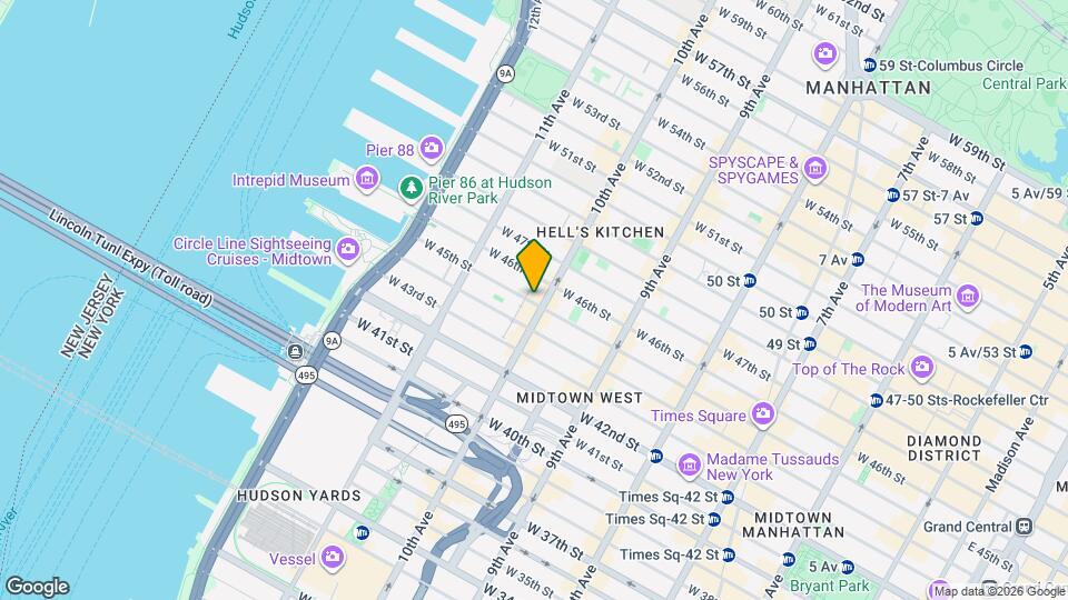 503 W 45th St, Unit 2E Map and Location Details