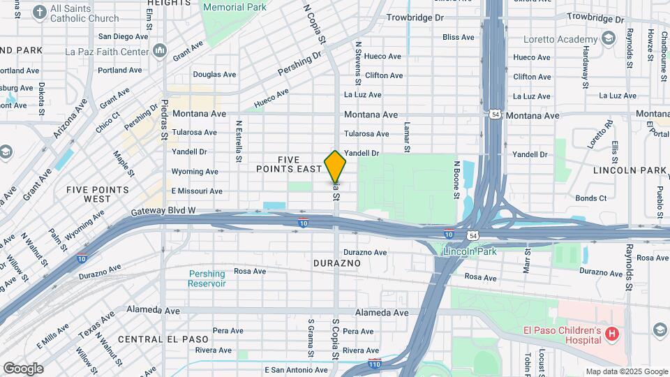 601 N Copia St Map and Location Details