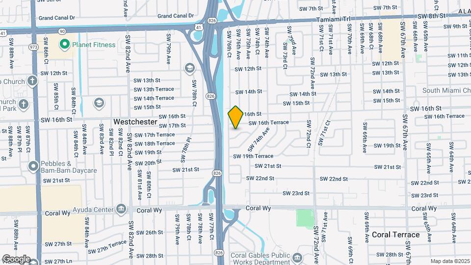 7615 SW 18th St, Unit Económico 2 cuartos 1 ban Map and Location Details