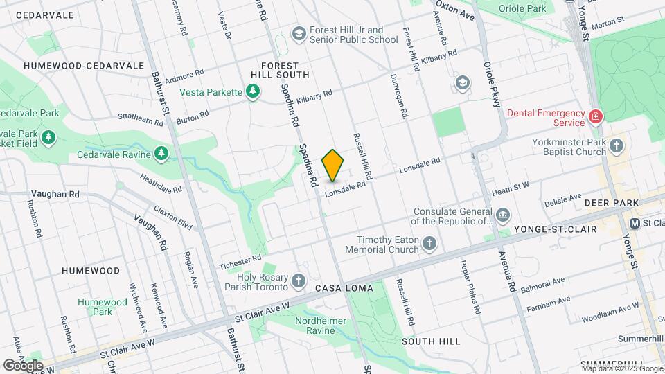 316 Lonsdale Rd Map and Location Details