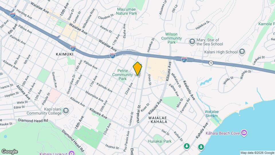 1054 Luawai St Map and Location Details