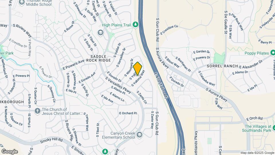 5661 S Yakima Way Map and Location Details