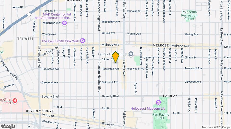 525 N Hayworth Ave Map and Location Details