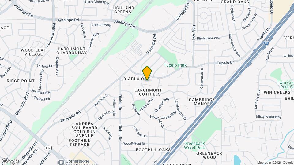 5633 Vista Oak Way Map and Location Details