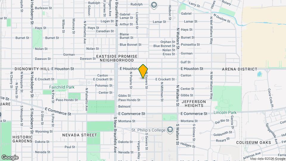 1743 E Crockett St Map and Location Details