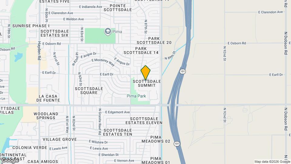 8709 E Avalon Dr Map and Location Details