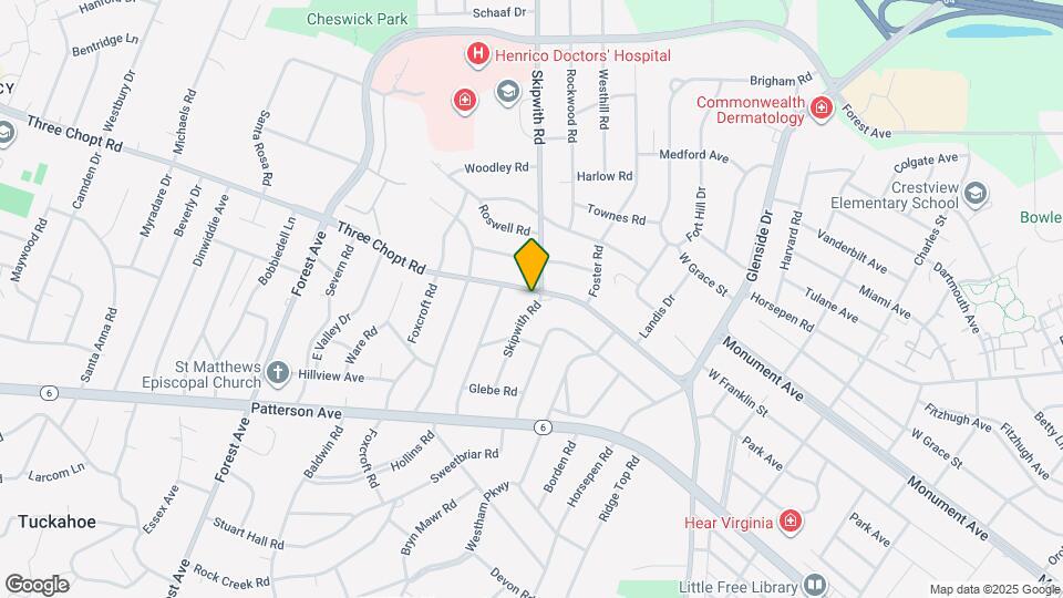 7501 Three Chopt Rd Map and Location Details