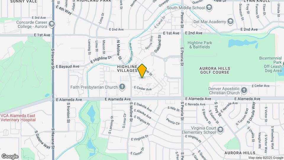 11634 E Bayaud Dr Map and Location Details