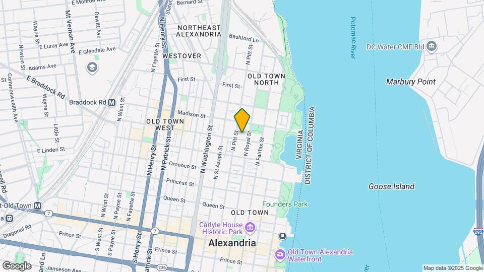 401 Wythe St, Unit Alexandria House Map and Location Details