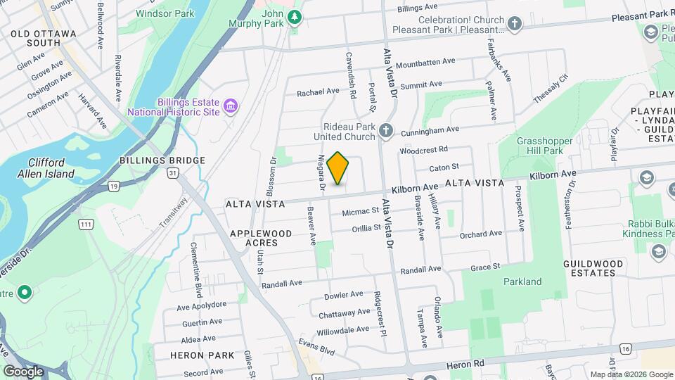 1371 Kilborn Ave Map and Location Details