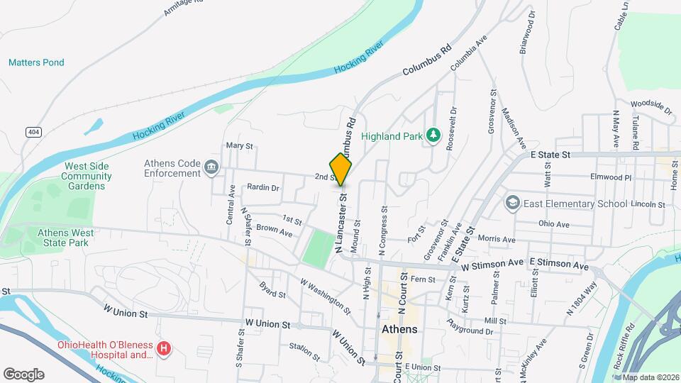 121 N Lancaster St, Unit Apt C Map and Location Details