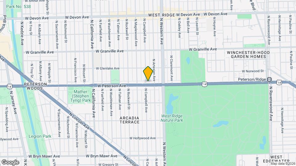 2454 W Peterson Ave Map and Location Details