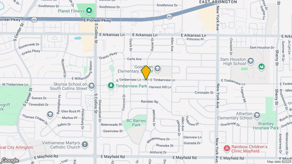 1308 E Timberview Ln Map and Location Details