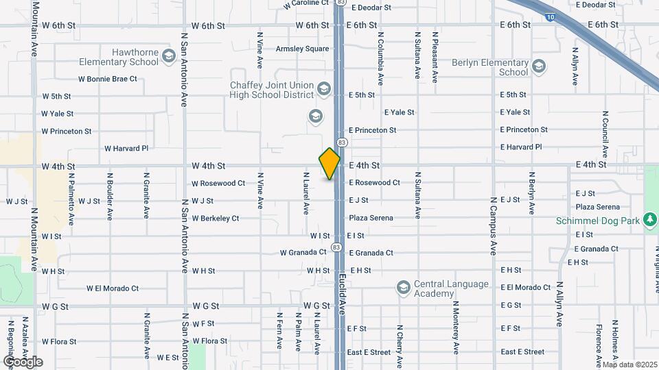 1029 N Euclid Ave Map and Location Details