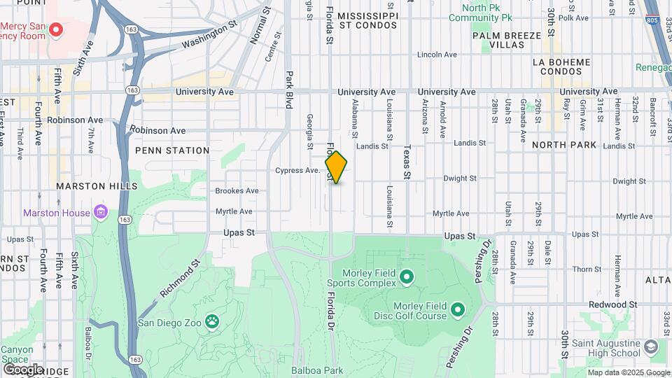 3555 Florida St, Unit D Map and Location Details