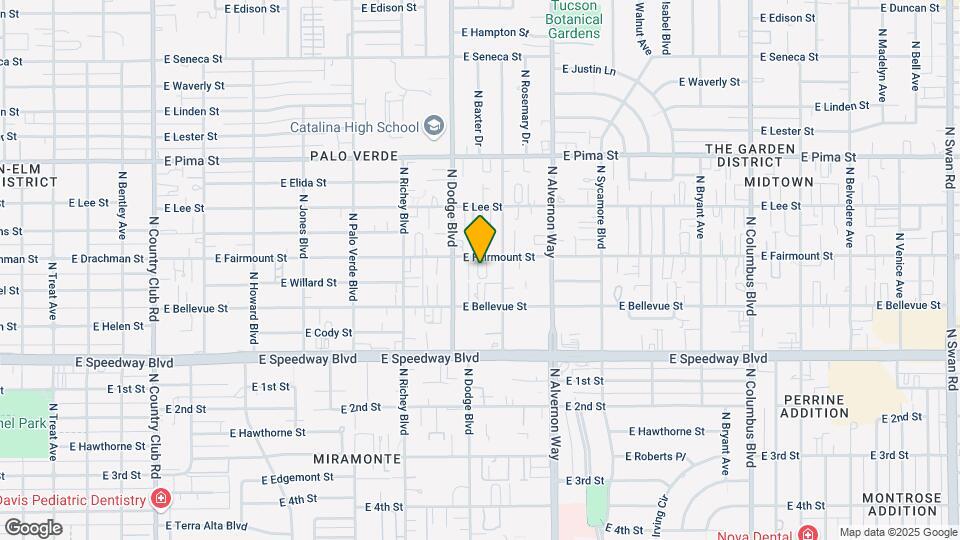3736 E Fairmount St Map and Location Details