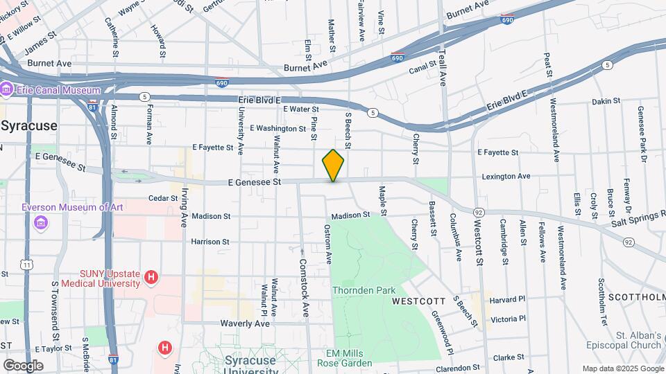 1436 E Genesee St, Unit 1 Mapa y Detalles de la Ubicación