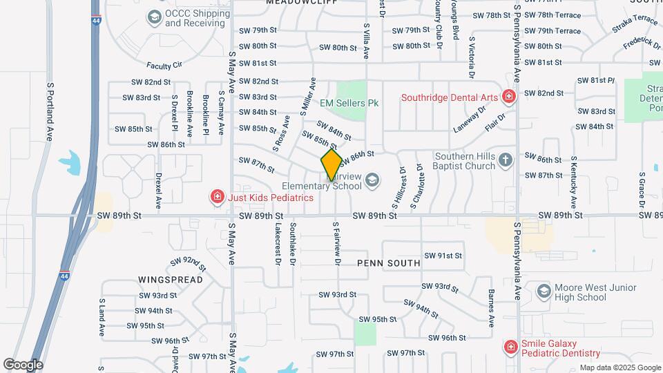 8801 S Fairview Dr Map and Location Details