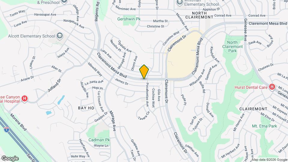 3563-65 Clairemont Mesa Blvd Map and Location Details