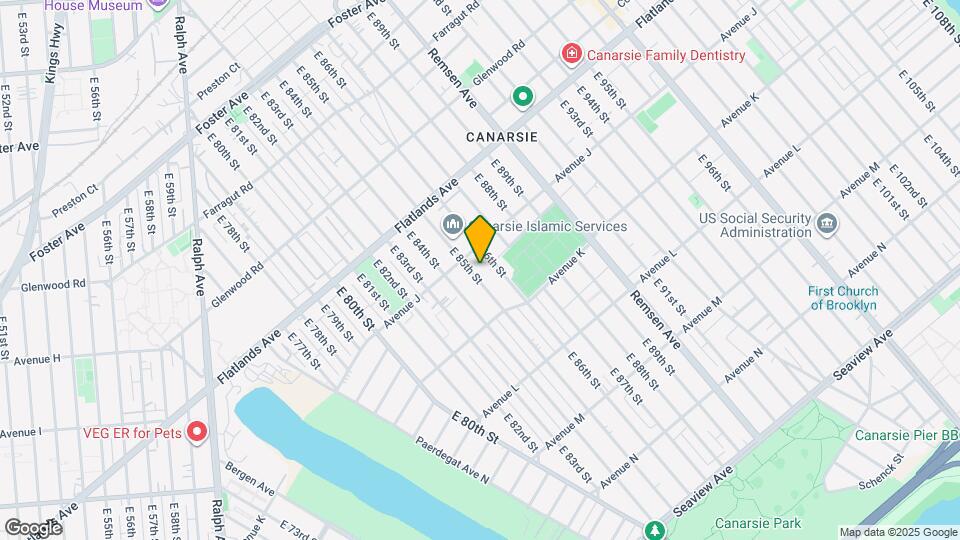 1021 E 85th St Map and Location Details