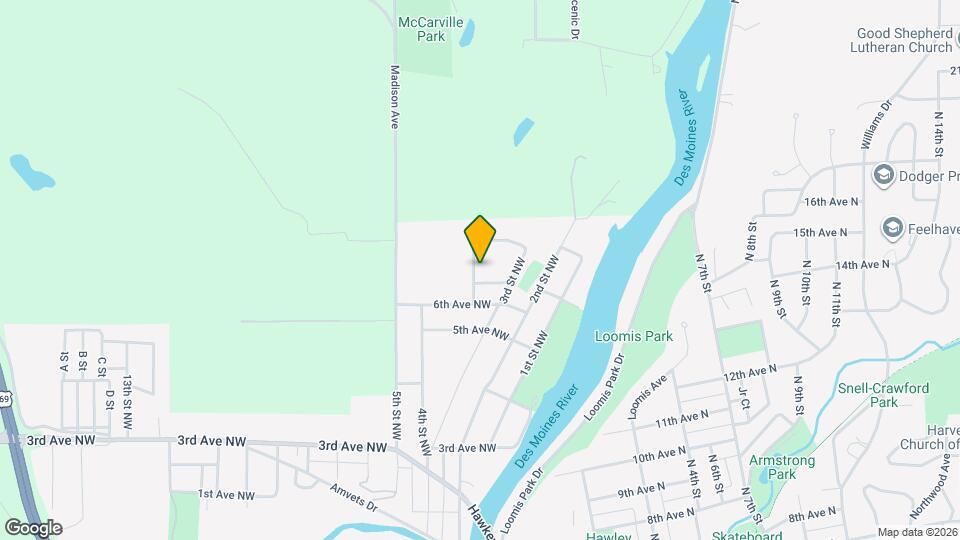 713 Riverside St NW Map and Location Details