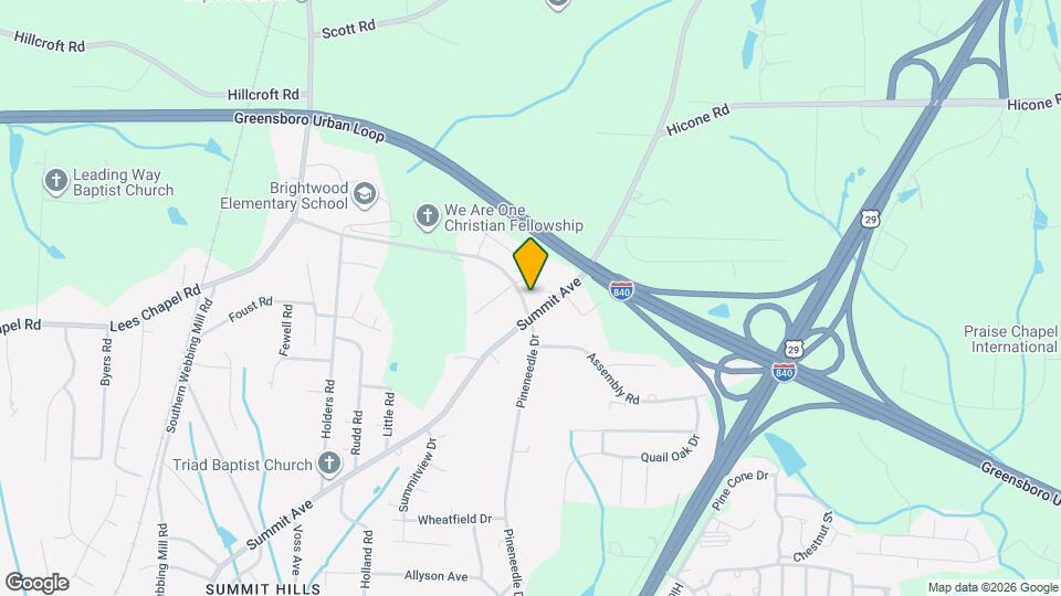 2105 Brightwood School Rd Map and Location Details