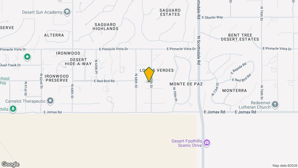 6896 E Lomas Verdes Dr Map and Location Details