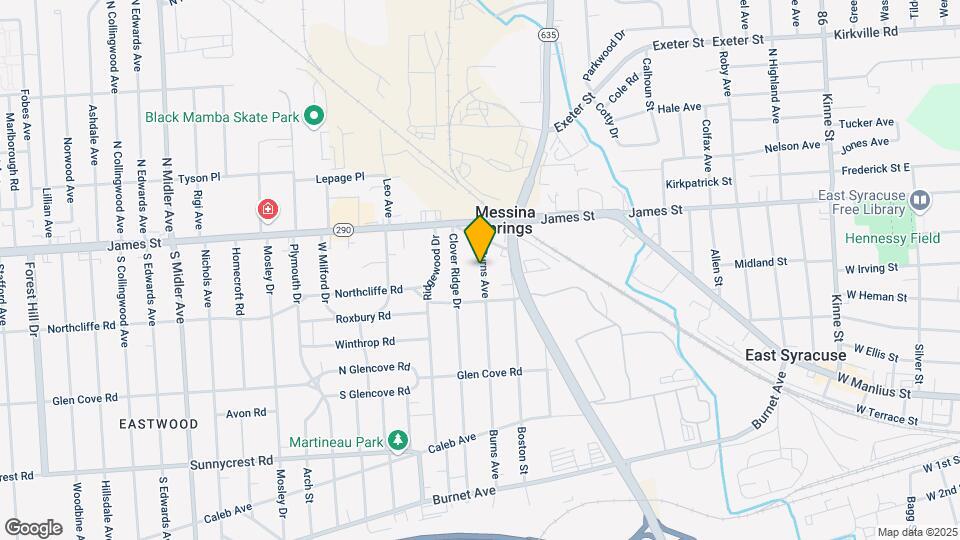 134 Burns Ave Mapa y Detalles de la Ubicación