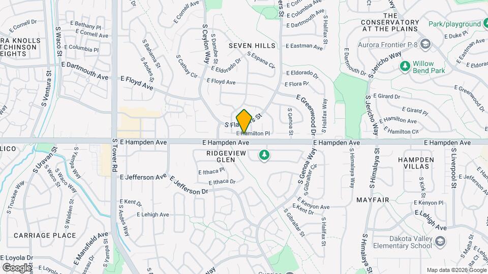 19452 E Hamilton Pl Map and Location Details