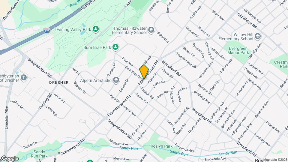 1317 Fitzwatertown Rd Map and Location Details