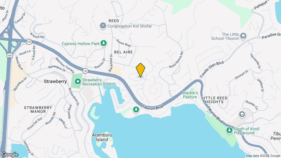 Tiburon View Apartments Map and Location Details