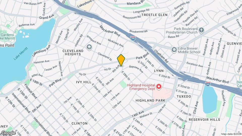 879 E 28th St Map and Location Details