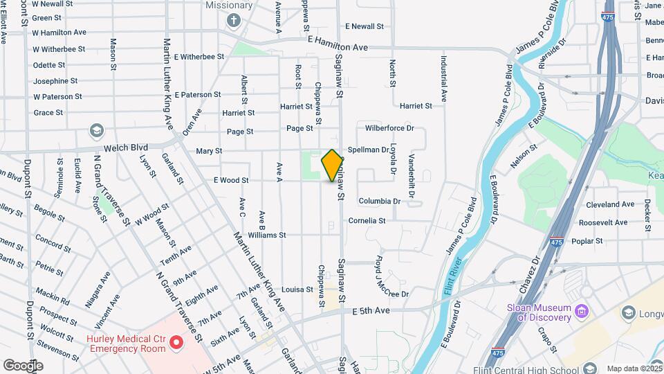 1425 N Saginaw St Map and Location Details