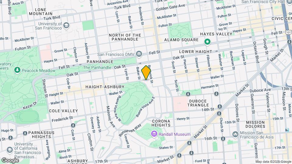 1055 Haight St Map and Location Details