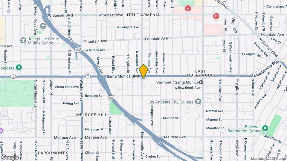 1064 N Normandie Ave Map and Location Details