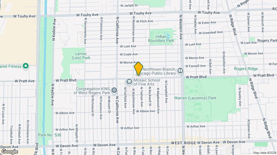 2642 W Pratt Blvd Map and Location Details