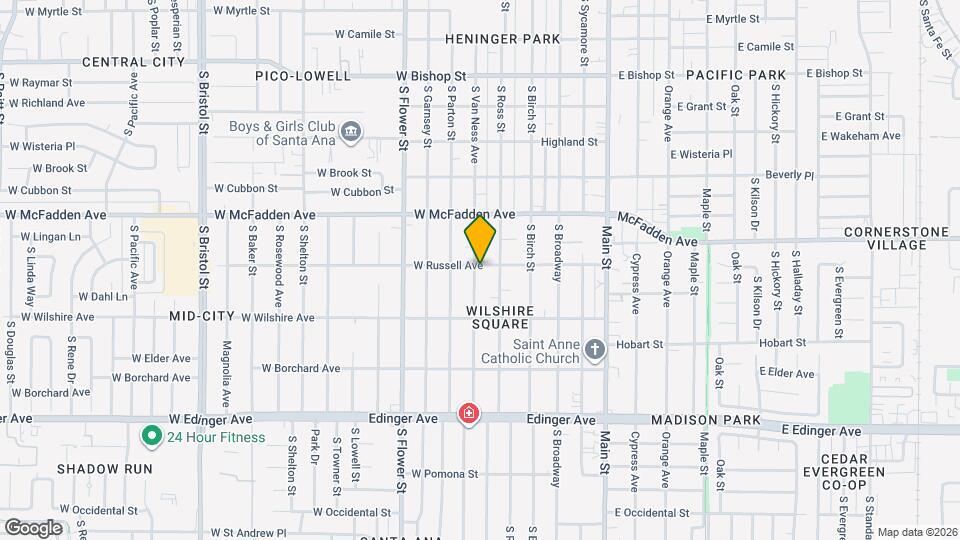 1201 S Van Ness Ave Map and Location Details