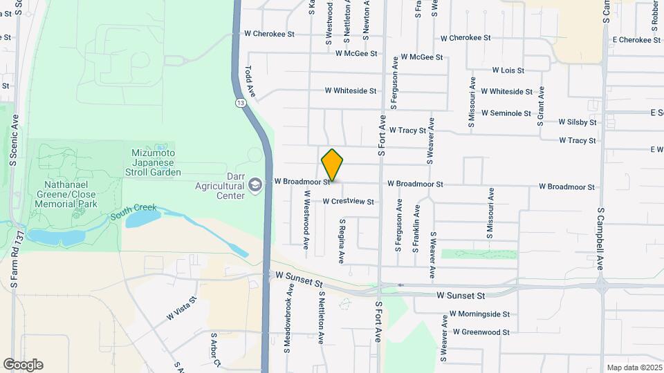 1502 W Broadmoor St Map and Location Details